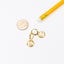 Tiny Textured Disc Hoop Earrings