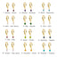 December Birthstone Hoop Earrings