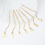 Gold Chain Threader Earring with Charm