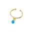 Dark Blue Opal Conch Cuff Fake Piercing