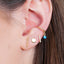 Dark Blue Opal Conch Cuff Fake Piercing
