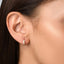 CZ Gold Huggie Hoop Earrings