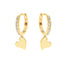 CZ Hoop Earrings With Charm