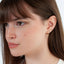 Dainty CZ Charm Hoop Earrings