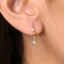 Dainty CZ Charm Hoop Earrings