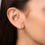 Dainty CZ Charm Hoop Earrings