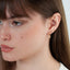 Minimalist Drop Charm Hoop Earrings