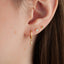 Minimalist Drop Charm Hoop Earrings