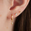 Minimalist Drop Charm Hoop Earrings