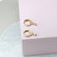 Minimalist Drop Charm Hoop Earrings