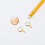 Minimalist Drop Charm Hoop Earrings