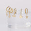 CZ Hoop Earrings With Charm