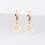 Gold Sun Charm Huggie Hoop Earrings