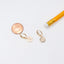Gold Sun Charm Huggie Hoop Earrings
