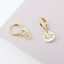 Gold Sun Charm Huggie Hoop Earrings