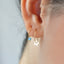 Tiny Wire Star Hoops Earrings