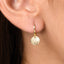Hammered Disc Hoop Earrings