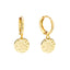 Hammered Disc Hoop Earrings