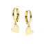 Dainty Heart Hoops Earrings
