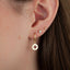 North Star Circle Hoop Earrings