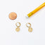 Shiny Disk Hoops Earrings