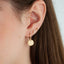 Shiny Disk Hoops Earrings