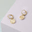 Shiny Disk Hoops Earrings
