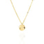 Gold Textured Disc Necklace