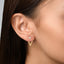CZ Triangle Jacket Earrings