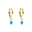 December Birthstone Hoop Earrings