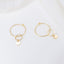 Gold Dangle Circle Hoop Earrings