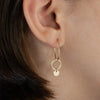 Gold Dangle Circle Hoop Earrings