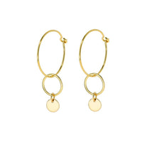 Glamouröse goldene Kreis-Ohrringe – Eleganz in Bewegung