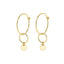 Gold Dangle Circle Hoop Earrings