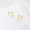 Dazzling CZ Chain Stud Ear Jacket Earrings - Glamour Redefined