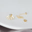 Sunrise Elegance: Tiny CZ Two-Part Stud Earring - Dainty and Chic