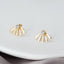 Sunrise Elegance: Tiny CZ Two-Part Stud Earring - Dainty and Chic