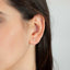 Sunrise Elegance: Tiny CZ Two-Part Stud Earring - Dainty and Chic