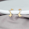 Golden Grace: Butterfly Stud Earrings - Elegance in Flight