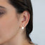 Shine Bright with Tiny Four Leaf CZ Stud Earrings - Delicate Sparkle