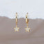 Sparkling Star Gold Hoop Earrings