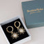 Sunburst CZ Hoop Earrings