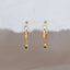 Crystal Dangle Hoop Earrings in Gold