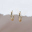 Oval Twisted Gold Hoop Earrings