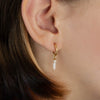 Lustrous Charm: Pearl Hoop Earrings - Timeless Elegance and Versatility