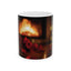 Midnight Love Rhythms romantic music mug with roses and fireplace design