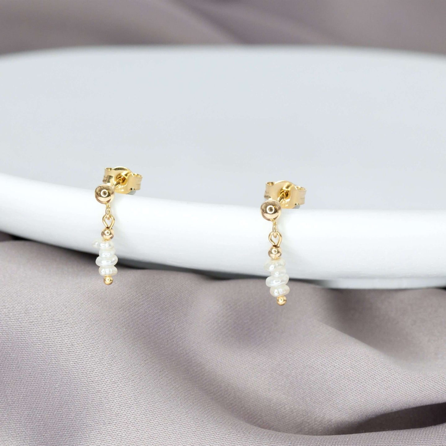 Mini Pearl Stud Earrings