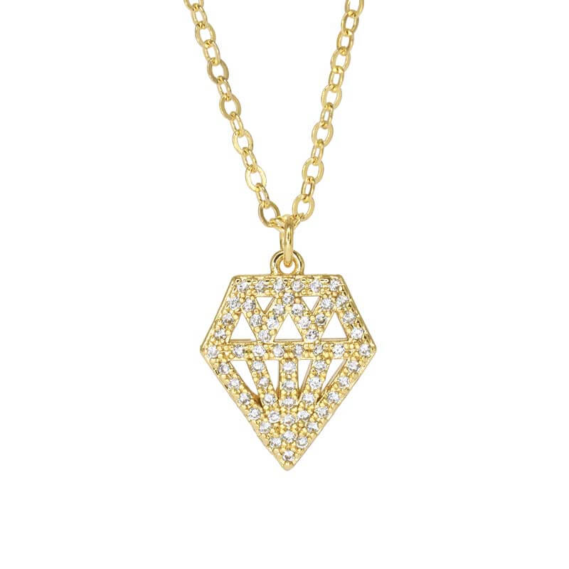 Cubic Zirconia Diamond Shape Necklace