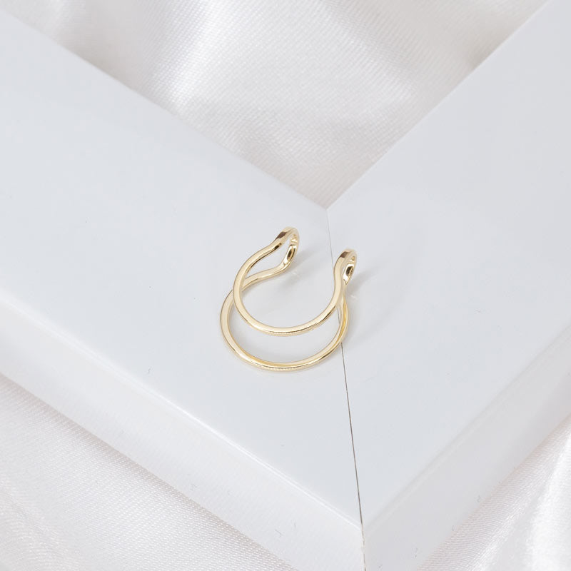 Shimmering Gold Faux Septum Ring: Embrace Style without Piercing | BenittaMoko
