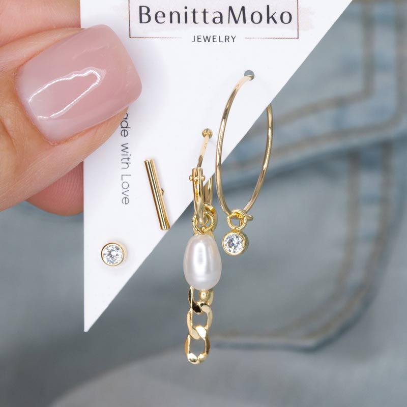 Diverse Delights: Set of Hoops and Studs for Every Style | BenittaMoko